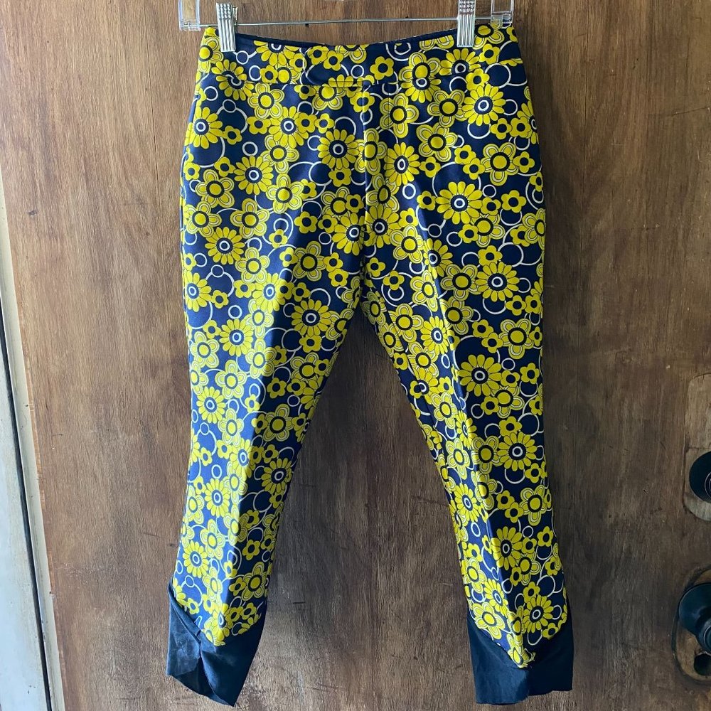 Vintage 60s OLYMPIC Mizuno Japan DAISY Daisies SKI PANTS XS